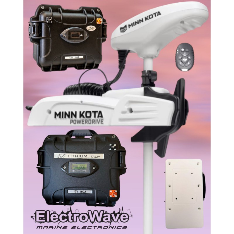 PROMO - Minn Kota Powerdrive 55/65 + SH Lithium 12v 100/150ah - 1